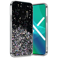 Telefontok a Samsung Galaxy S9, Glittery, fekete