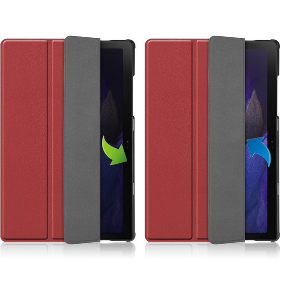 Tok Samsung Galaxy Tab A8 10.5 SM-X200 SM-X205, Smartcase, bordó