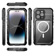 IP68 vízálló tok iPhone 15 Pro Max készülékhez, SHELLBOX MagSafe, fekete
