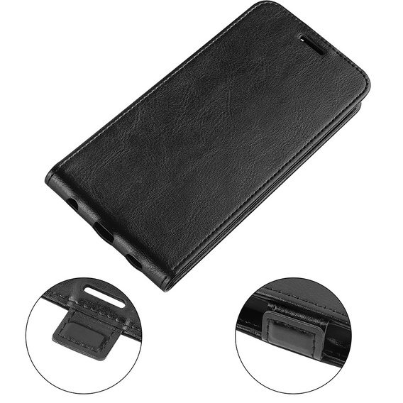 Pattintható tok a Samsung Galaxy Xcover 7 Pro, Flip, fekete