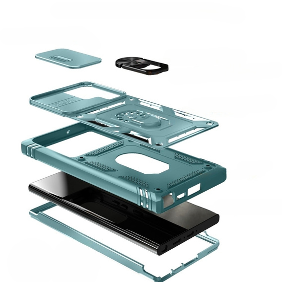 Telefontok a Samsung Galaxy S23 Ultra, CamShield Slide, zöld
