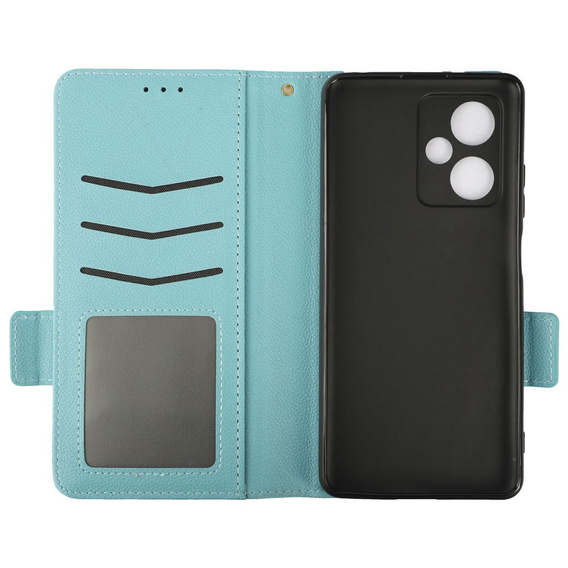 Pattintható tok a Xiaomi Redmi Note 12 5G / POCO X5 5G, Wallet Litchi Magnet, kék
