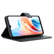 Pattintható tok a Oppo A38 4G / Oppo A18 4G, Crazy Horse Wallet, fekete