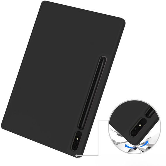 Tok Samsung Galaxy Tab S10+ Plus, Smartcase tolltartóval, fekete