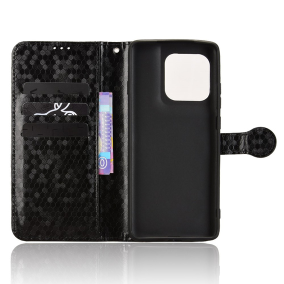 Flap tok Motorola Edge 60 / 60 Fusion, Wallet Rhombus, fekete