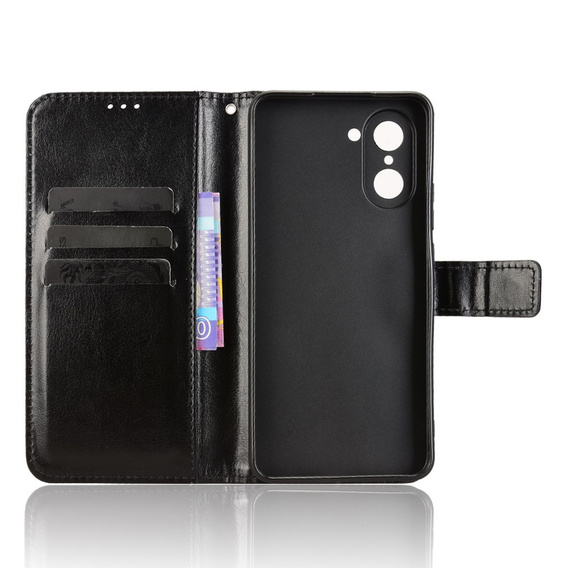 Pattintható tok a OnePlus Nord CE5, Crazy Horse Wallet, fekete