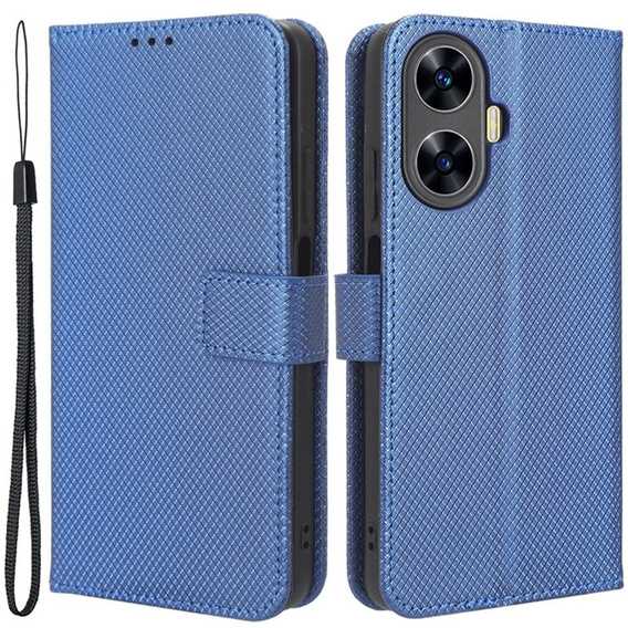 Pattintható tok a Realme C55, Wallet, Smart Magnet, kék