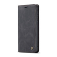 CASEME tok Samsung Galaxy M21, Leather Wallet Case, fekete