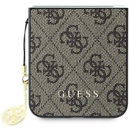 GUESS Telefontok a Samsung Galaxy Z Flip7 FE / Z Flip6, 4G Charms Collection Hardcase, barna