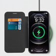 Pattintható tok a iPhone 12 Pro Max, RFID Wallet MagSafe CamShield, fekete