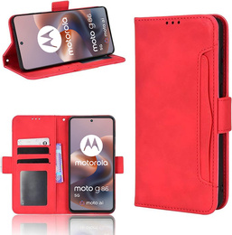 Pattintható tok a Motorola Moto G86 5G, Card Slot, piros