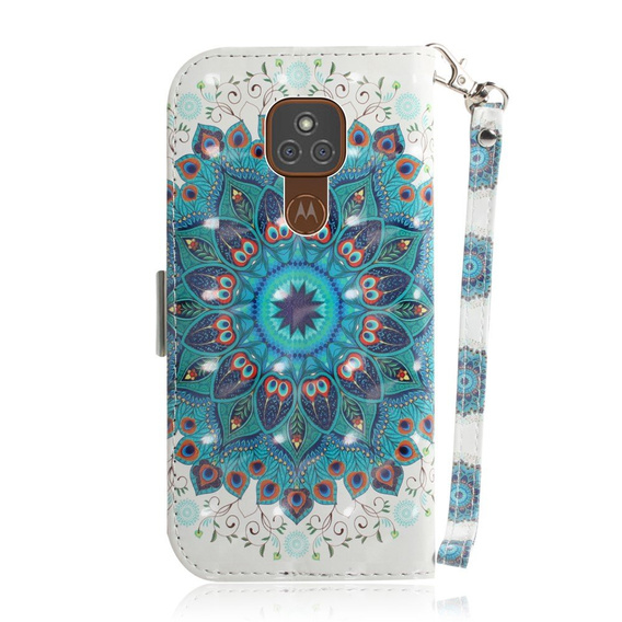 Pattintható tok a Motorola Moto G9 Play/E7 Plus, Wallet, Mandala Flower