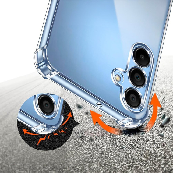 Telefontok a Samsung Galaxy A35 5G, Dropproof, átlátszó