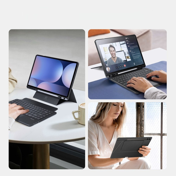 Billentyűzet tok Samsung Galaxy Tab S8 Ultra / S9 Ultra / S10 Ultra, Dux Ducis DK Series, fekete