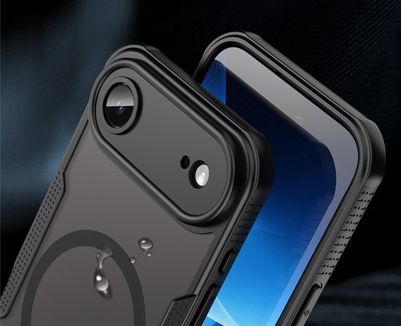 Páncélozott tok iPhone Air készülékhez, MagSafe-hoz, matt fekete