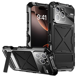 Páncélozott tok a iPhone 16 Pro, R-JUST, fekete