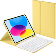 Kivilágított bluetooth billentyűzettel ellátott tok iPad 10.9 2022 (10 gen.), sárga