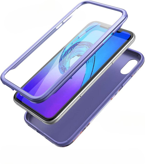 Telefontok a iPhone XR, Suritch Full Body Marble, lila