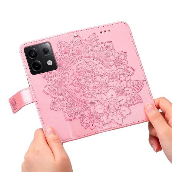 Pattintható tok a Xiaomi Redmi Note 13 Pro 5G, Mandala, rózsaszín rose gold