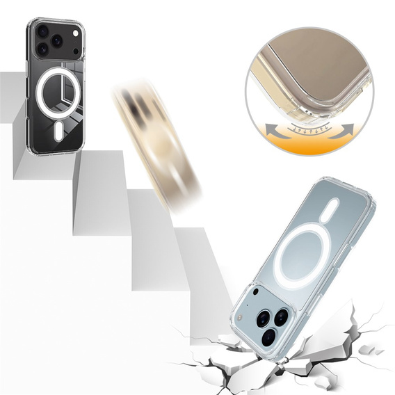 Mágneses tok TPU + akril iPhone 17 Pro Max készülékhez