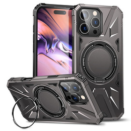 Tok iPhone 16 Pro Max-hoz, páncélozott, állvánnyal és fogantyúval, szürke