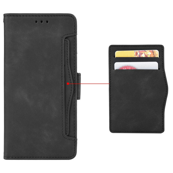 Pattintható tok a Vivo Y19s, Card Slot, fekete