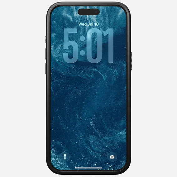 Nomad tok iPhone 17 Pro Max készülékhez, Modern bőr tok, fekete