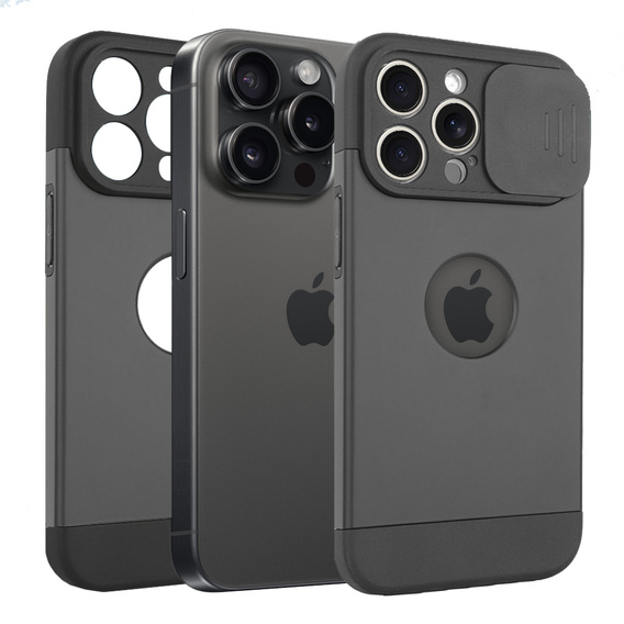 Telefontok a iPhone 15 Pro Max, ERBORD MagProtect Slide Camera, fekete