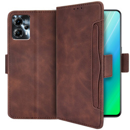 Pattintható tok a Motorola Moto G13 4G / G23 4G, Card Slot, barna