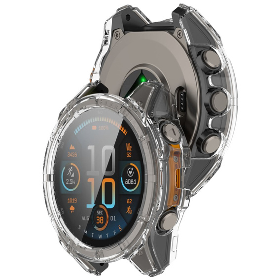 2in1 tok + edzett üveg a Garmin Fenix 8 47mm-hoz, átlátszó
