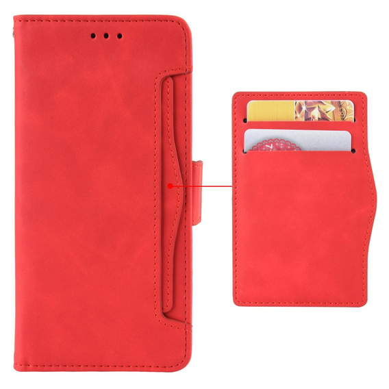 Flap tok Oppo Reno 14F, kártya slot, pénztárca, fekete