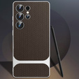 Telefontok a Samsung Galaxy S25 Ultra, GKK Woven Leather, kávé