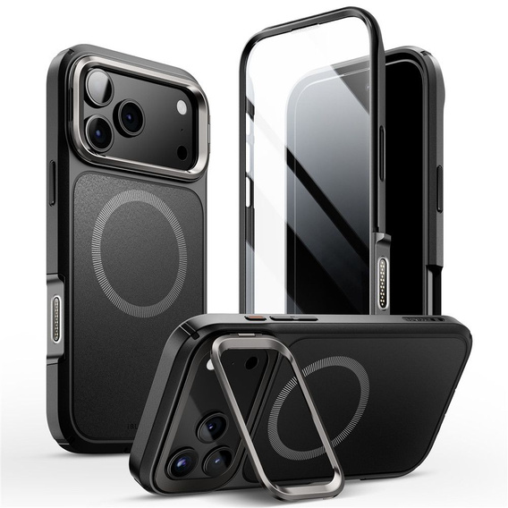 Supcase tok iPhone 17 Pro Max, IBLSN Ares Fip Magsafe, Fekete, IBLSN Ares Fip Magsafe, fekete