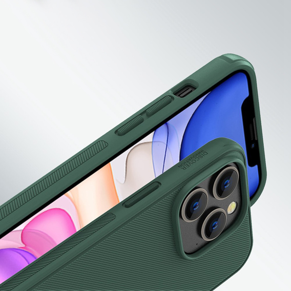 NILLKIN tok iPhone 14 Pro Max, Super Frosted Shield Case, zöld