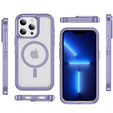 Tok kerettel iPhone 13 Pro készülékhez, MagSafe-hoz, átlátszó / lila