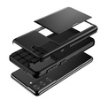 Telefontok a Samsung Galaxy S22, Sliding Card Holder, fekete