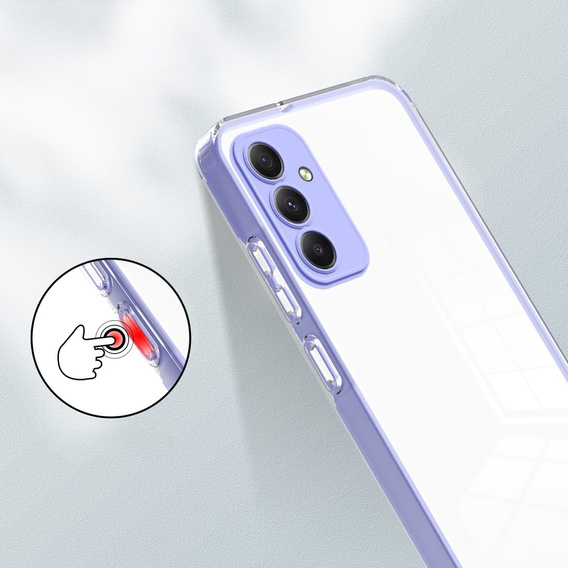 Telefontok a Samsung Galaxy M34 5G, Fusion Hybrid, átlátszó / lila