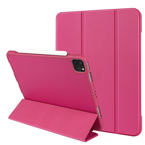 Tok iPad Pro 11 2021/2022, Smartcase tolltartóval, rózsaszín