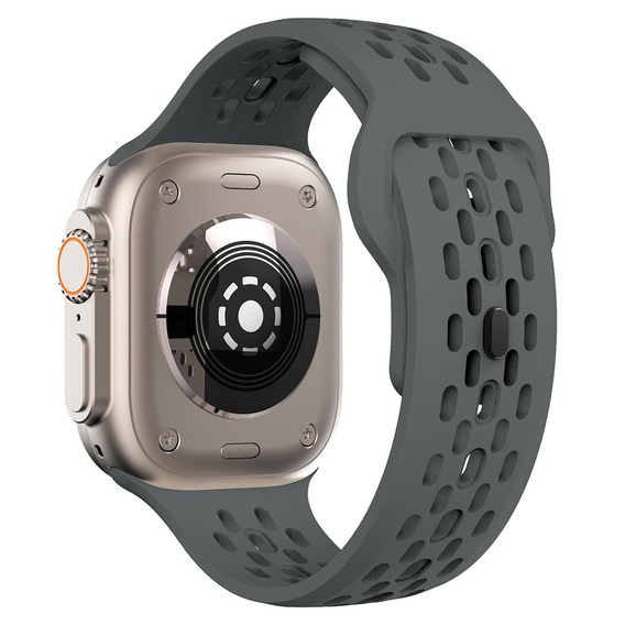 Szilikon szíj Apple Watch 1/2/3/4/4/5/6/7/8/SE/ULTRA 42/44/45/49MM órához, szürke