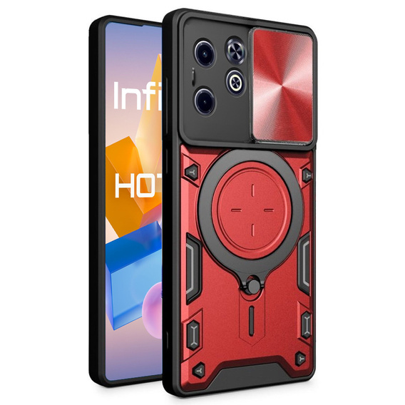 Páncélozott tok Infinix Hot 40i, CamShield Slide, piros