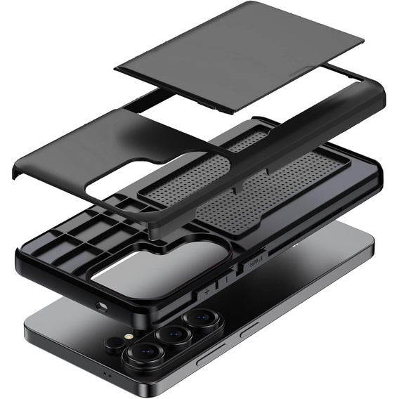 Tárca kártyatartóval Samsung Galaxy S26 Ultra készülékhez, fekete