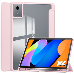 Tojás Lenovo Idea Tab 11" 2025 TB336FU TB336ZU, átlátszó hátlappal és tolltartóval, rózsaszínű
