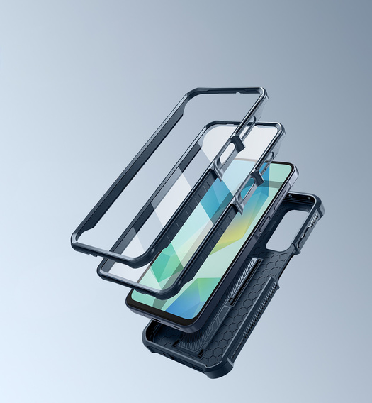 Páncélozott tok a Samsung Galaxy A16, Dexnor Full Body (Two Frames), sötétkék
