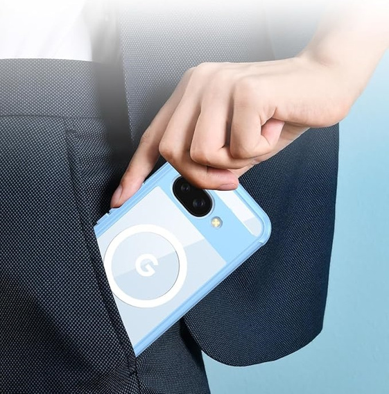 Tok Google Pixel 9A-hoz, Shockproof, üveggel, MagSafe-hoz, kék