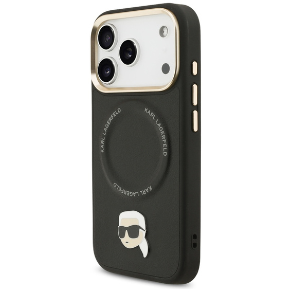 Karl Lagerfeld Big Strap Karl fém logós MagSafe tok iPhone 17 Pro készülékhez