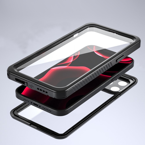 IP68 vízálló tok a iPhone 13 Pro Max, fekete