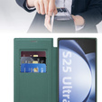 Pattintható tok a Samsung Galaxy S25 Ultra, RFID Wallet MagSafe CamShield, zöld