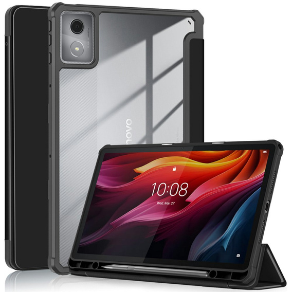 Tok Lenovo Tab K11 Plus, Smartcase Hybrid, tolltartó résszel, fekete