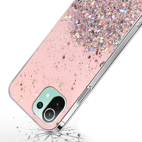 Telefontok a Xiaomi Mi 11 Lite / Mi 11 Lite 5G / 11 Lite 5G NE, Glittery, rózsaszín