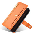 Pattintható tok a Oppo Reno8 T 4G, Wallet Zipper Pocket, narancssárga